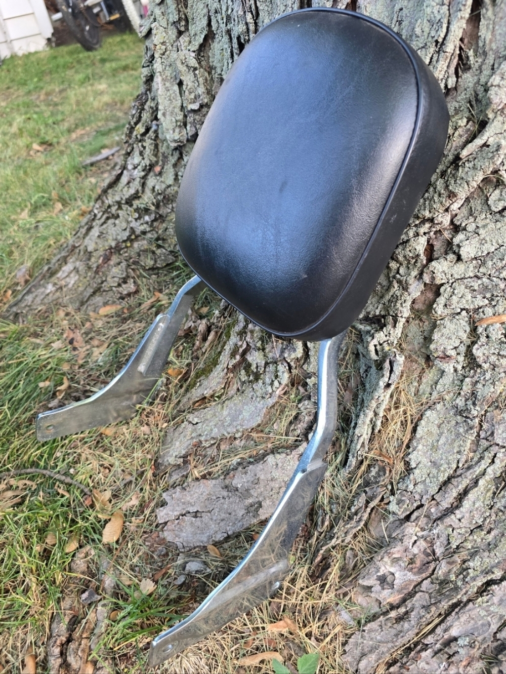Motorcycle passenger backrest sissy bar with pad GUC